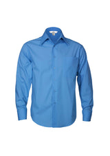 Metro Mens Long Sleeve Shirt - Mid Blue
