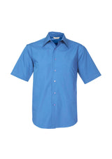 Metro Mens Short Sleeve Shirt - Mid Blue