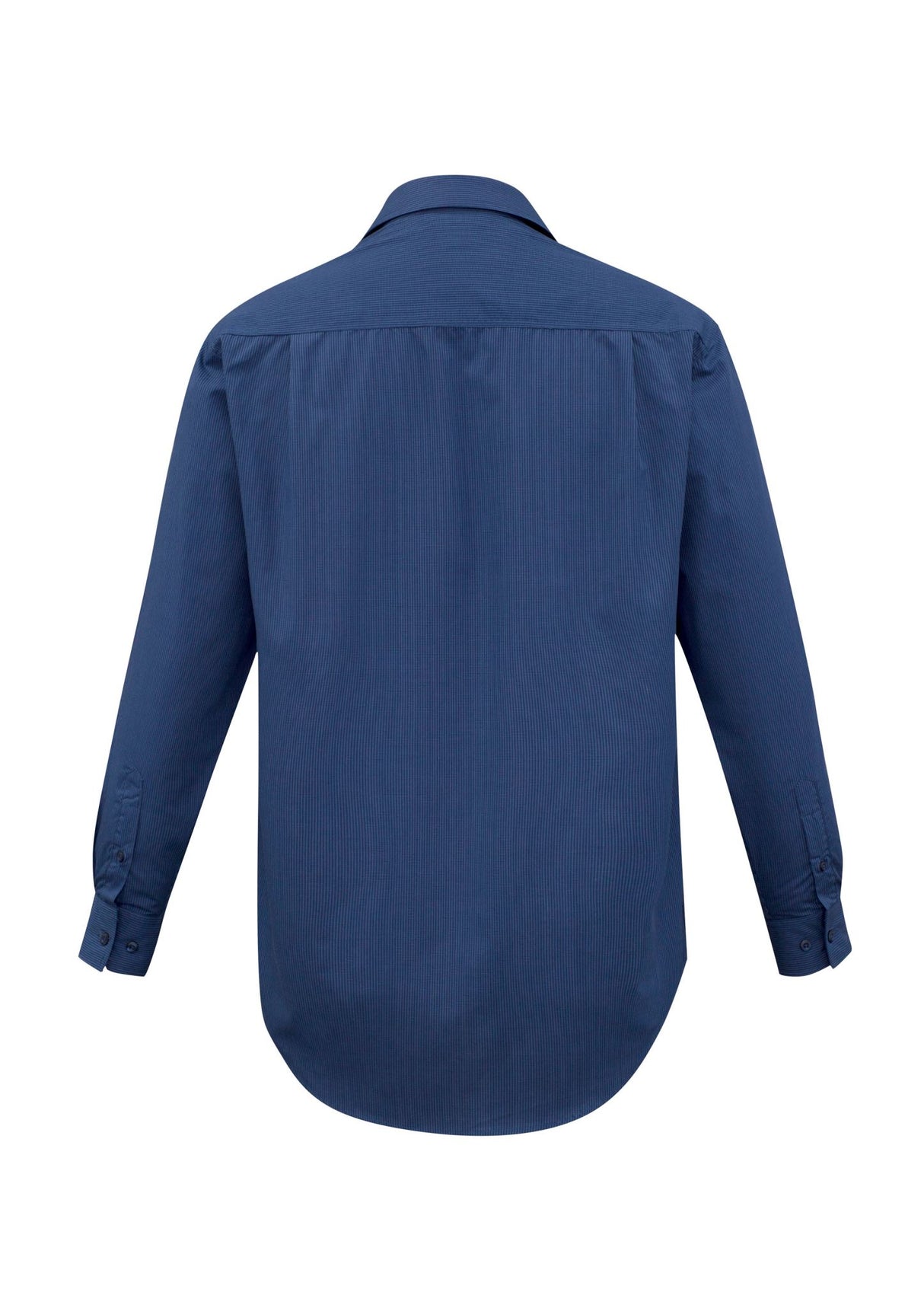 Micro Mens Check Long Sleeve Shirt - Navy