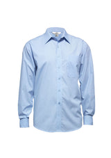 Micro Mens Check Long Sleeve Shirt - Sky