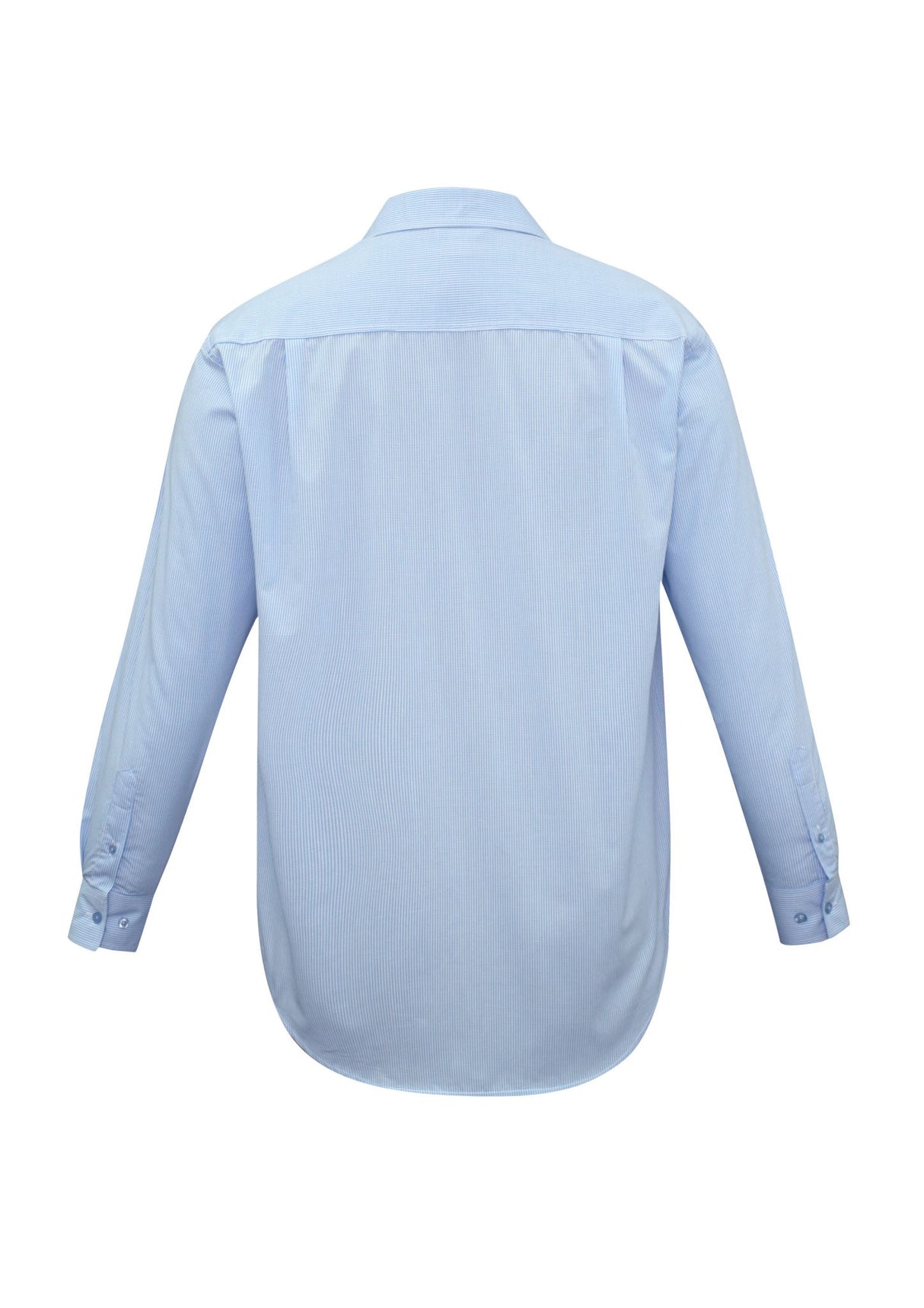 Micro Mens Check Long Sleeve Shirt - Sky