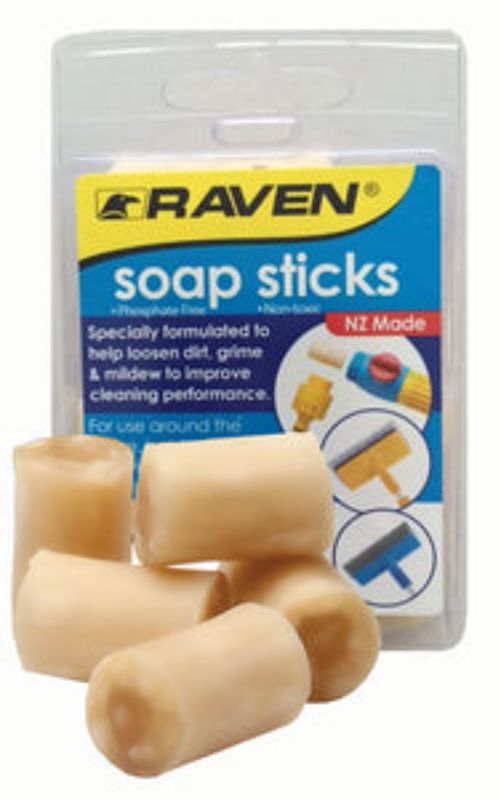 Raven soap pellets for water brushes, 5-pack; eco-friendly, biodegradable, powerful dirt and grime cleaner.