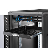 55cm (22in) Black Deep Sliding Server Rack Cabinet Shelf