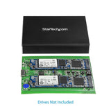 Dual-Slot Drive Enclosure for M.2 NGFF SATA SSDs - USB 3.1 (10Gbps) - RAID