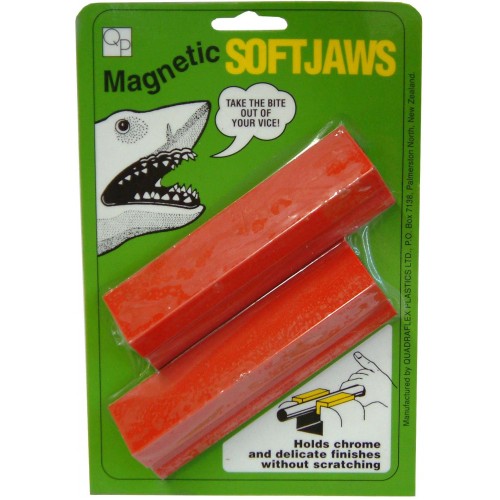 Engineers vice spare soft jaws, 5 inches, magnetic, protect delicate finishes, ideal for precision work in engineering.