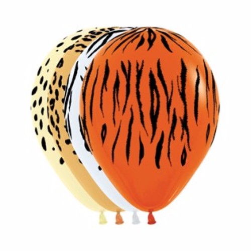 Balloons - Jungle Safari Animal Print Fashion  - Pack of 12