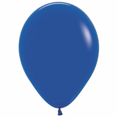 Pack of 50 vibrant 12cm royal blue latex balloons, perfect for enhancing any celebration or event décor.