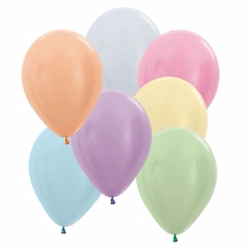 12cm Pearl Satin Assorted Latex Balloons  - Pack of 50