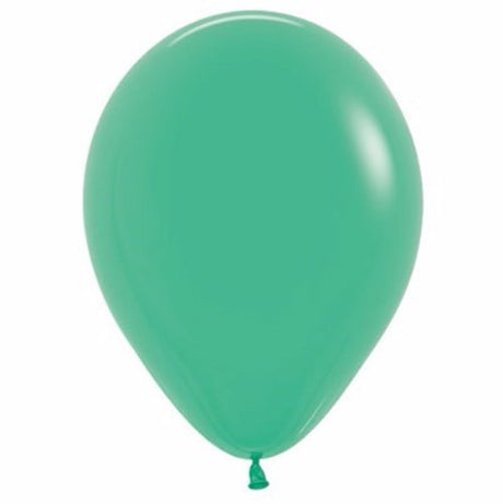 Pack of 100 vibrant green 30cm latex balloons by SEMPERTEX, perfect for celebrations and decorations.