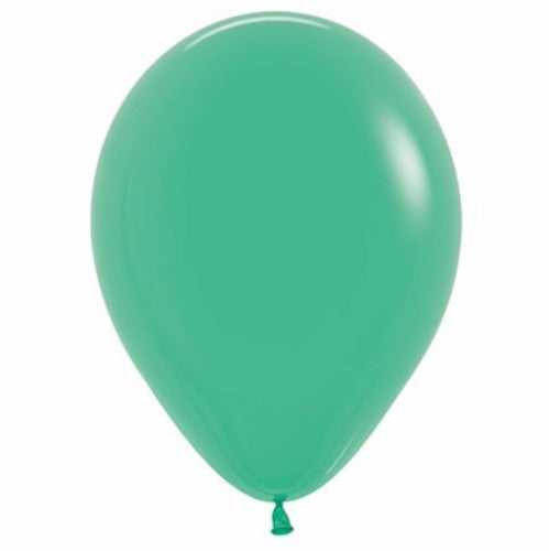 Pack of 100 vibrant green 30cm latex balloons by SEMPERTEX, perfect for celebrations and decorations.