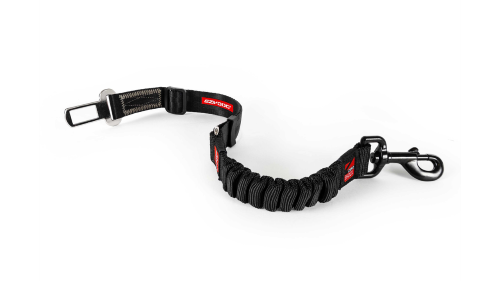 Adjustable dog collar with Zero Shock technology for safe and comfortable travel in cars.