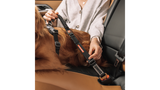 Adjustable dog collar with Zero Shock technology for safe and comfortable car travel, compatible with EzyDog harnesses.