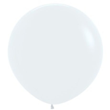 90cm standard white latex balloons in a pack of 2, perfect for elegant decor at any celebration or event.