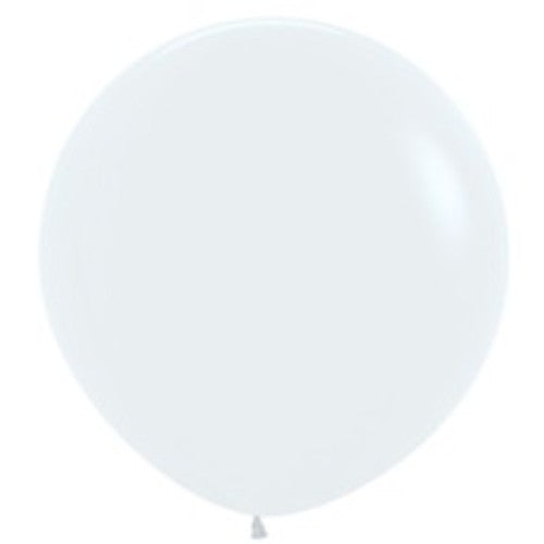 90cm standard white latex balloons in a pack of 2, perfect for elegant decor at any celebration or event.