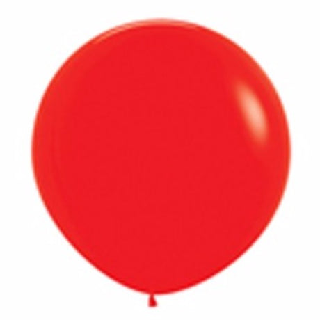 Bright red 90cm latex balloons in a pack of 2, perfect for vibrant party decorations and festive celebrations.