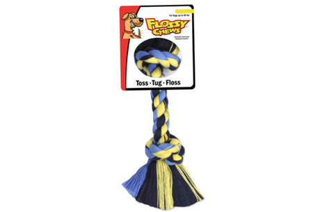 Mini 15cm rope bone dog toy in assorted colors, designed to floss teeth while providing fun and durability.