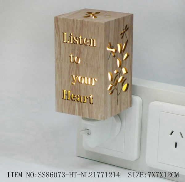 Wall Plug Night Light Listen to Your Heart