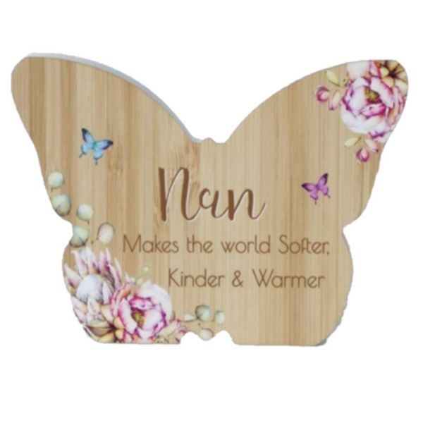Nan Bunch of Joy Butterfly Plaque