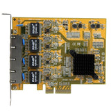 4-Port PCIe Gigabit Network Adapter Card with four Ethernet ports for high-speed networking in business and enterprise environments.