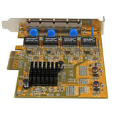 4-Port PCIe Gigabit Network Adapter Card with four independent Ethernet ports for high-speed connectivity and network upgrades.