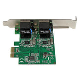 Dual Port Gigabit PCIe network adapter card with two gigabit Ethernet ports for high-speed connectivity and seamless integration.