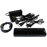 10-Port USB 3.0 Hub with Charge and Sync Ports - 2 x 1.5A Ports