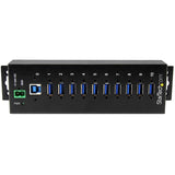 10-Port Industrial USB 3.0 Hub - ESD and Surge Protection
