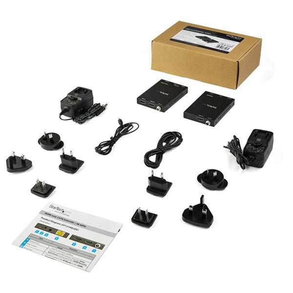 HDMI over CAT6 Extender Kit - 4K 60Hz - HDR - 165" (50 m)