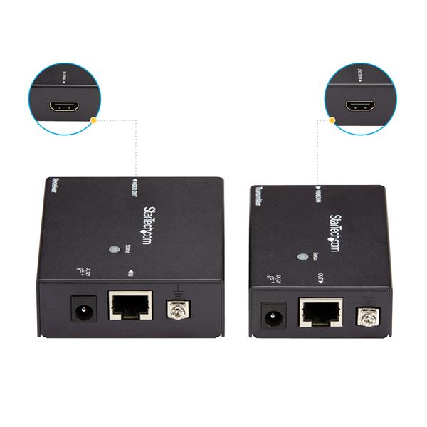 HDMI over CAT5 HDBaseT Extender - Power over Cable - Ultra HD 4K