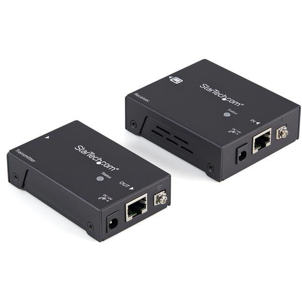 HDMI over CAT5 HDBaseT Extender for 4K video and Power Over Cable, ideal for long-distance, professional audio-visual setups.