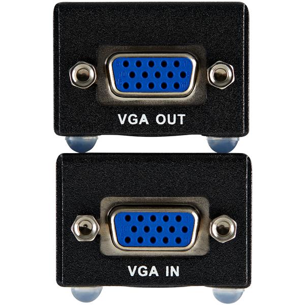 VGA to Cat 5 Monitor Extender Kit enabling remote display connection up to 250ft, ideal for various environments and easy to install.