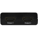 4K HDMI 2-Port Video Splitter with USB power, dual outputs for monitors, and support for vibrant Ultra HD resolution.