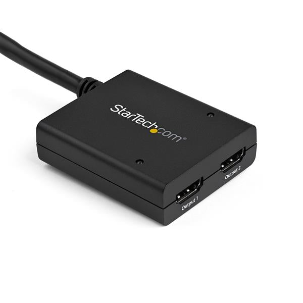 4K HDMI 2-Port Video Splitter with USB power, splits HDMI source for dual displays, supports 4K at 30Hz and 3D video.