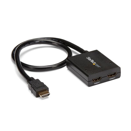 4K HDMI 2-Port Video Splitter, ideal for connecting dual displays with vivid 4K resolution and 3D support, includes USB power options.