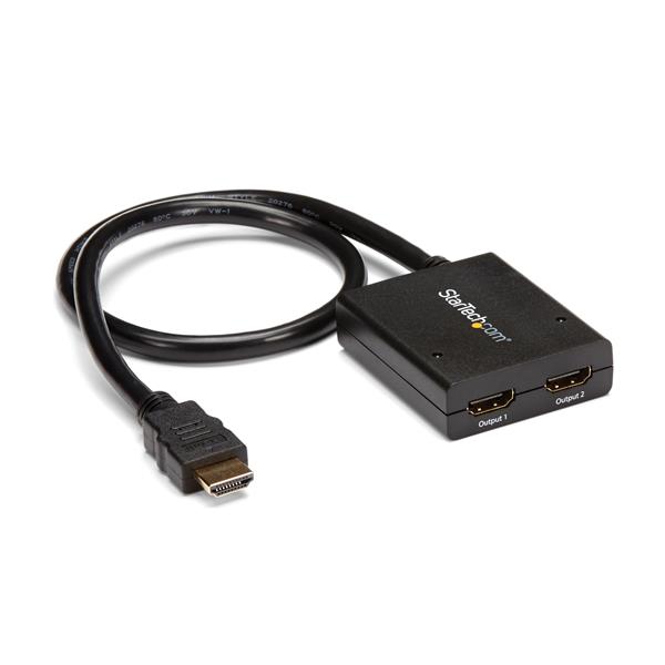 4K HDMI 2-Port Video Splitter – Powered by USB or Power Adapter – 4K 30Hz
