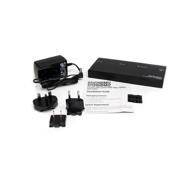 2-port HDMI splitter and signal amplifier