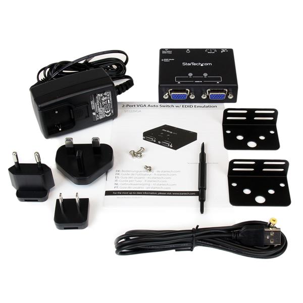 2-Port VGA Auto Switch Box with Priority Switching and EDID Copy