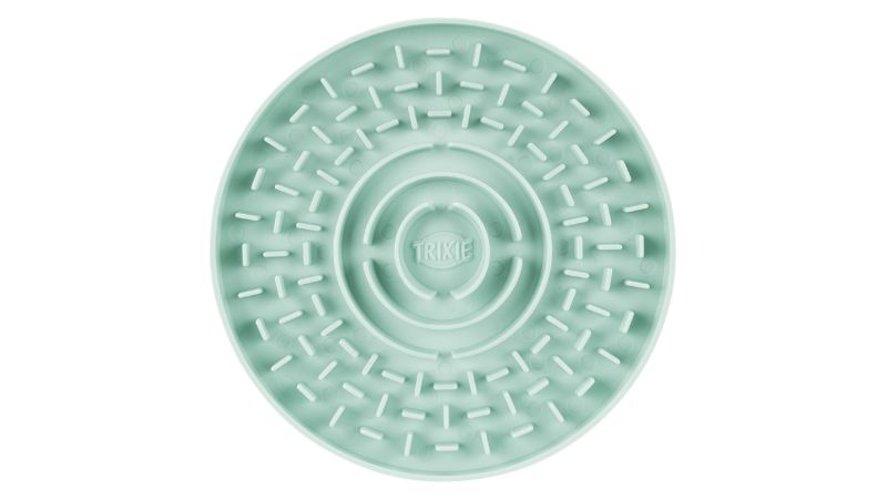 Junior Licking Plate for Dogs in mint, 15cm, promotes calmness and slows eating for happy, engaged pets.