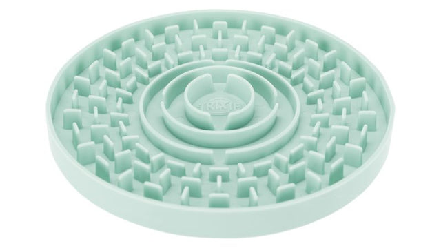 Mint-colored Junior Licking Plate for Dogs, 15cm, promotes calm eating and mental stimulation with durable TPR material.