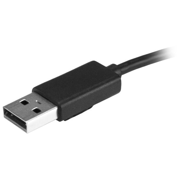 4-Port Portable USB 2.0 Hub with Built-in Cable