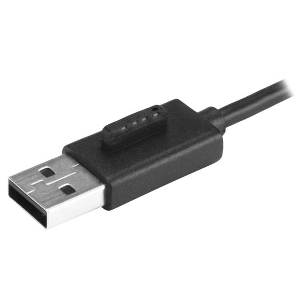 4-Port Portable USB 2.0 Hub with Built-in Cable