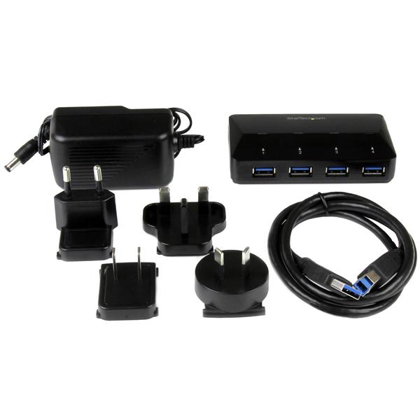 4-Port USB 3.0 Hub plus Dedicated Charging Port - 1 x 2.4A Port