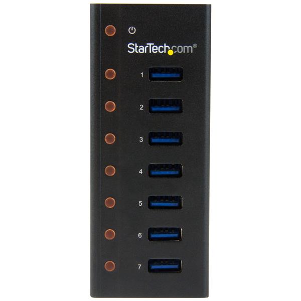 7-Port USB 3.0 Hub - Desktop or Wall-Mountable Metal Enclosure