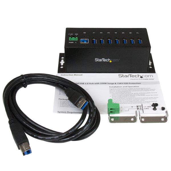 7-Port Industrial USB 3.0 Hub with ESD Protection
