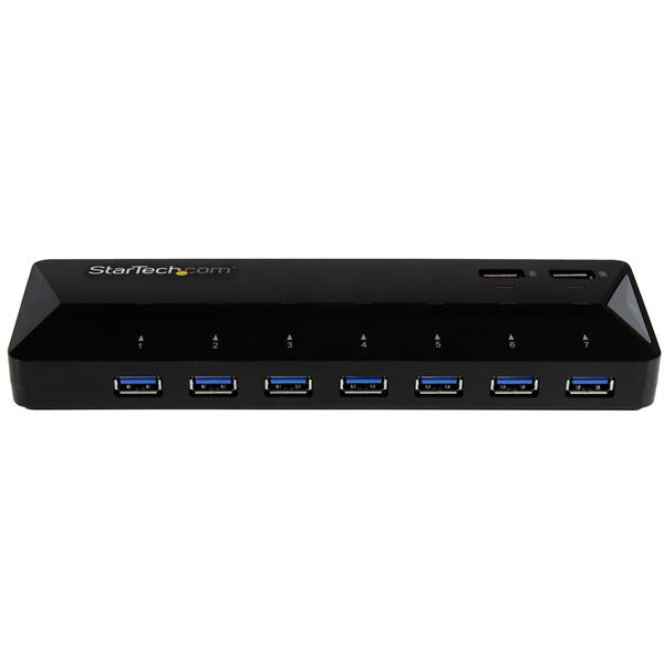 7-Port USB 3.0 Hub plus Dedicated Charging Ports - 2 x 2.4A Ports