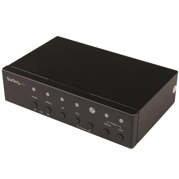 Multi-Input HDBaseT Extender Switch - DisplayPort, VGA and HDMI Over CAT5 - 4K