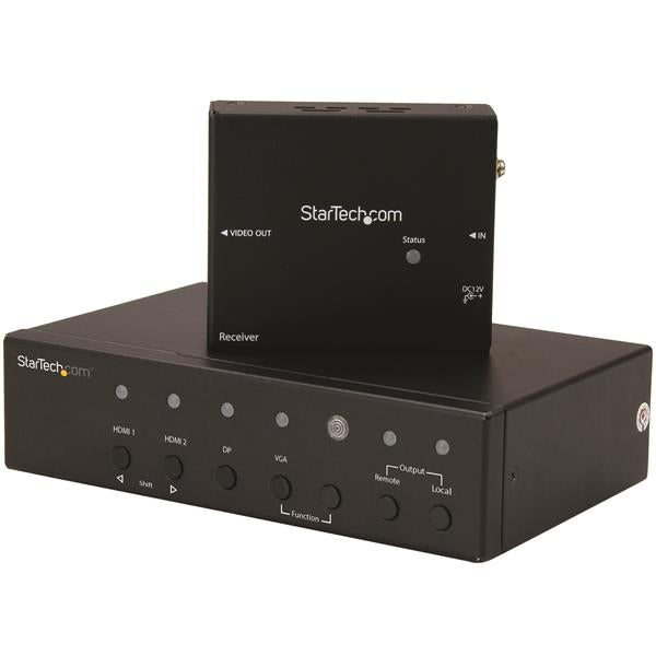Multi-Input HDBaseT Extender Switch - DisplayPort, VGA and HDMI Over CAT5 - 4K