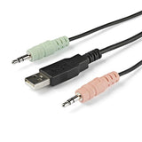 2-Port HDMI KVM Switch with Built-In Cables -  USB 4K 60Hz