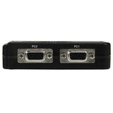 Compact 2 Port USB KVM Switch Kit with audio, allows seamless control of two computers with one keyboard and monitor.