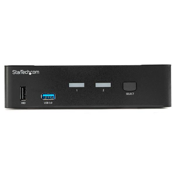 2 Port DisplayPort KVM Switch 4K 60Hz DP 1.2 w/USB 3.0 Hub TAA